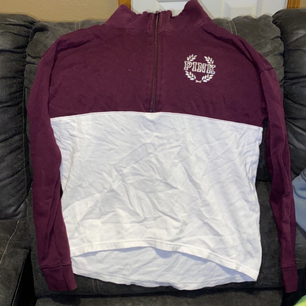 PINK ZIP PULL OVER